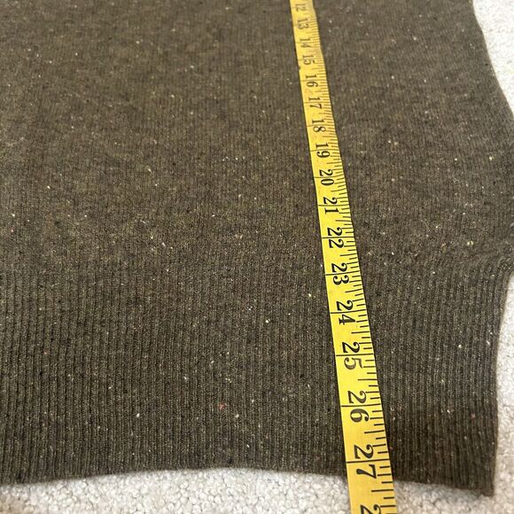 Lu Ren Women’s Dolman Sleeve Green Brown Sweater Size Small 100% Cashmere - Picture 6 of 7